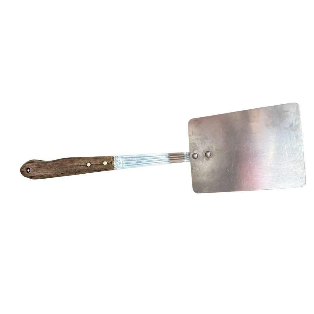 Vintage Veri-Sharp USA Stainless Steel Spatula Wood Handle‎ Kitchen Utensil